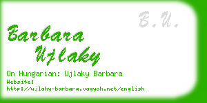 barbara ujlaky business card